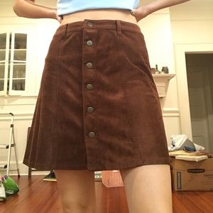 Brown suede skirt 6
